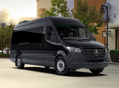 Mt Buller private shuttle service ready for pick-up from Melbourne.